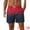 Red Black, variant on DARING DIVA Men's Contrast Color Gradient Summer Drawstring Beach Shorts 30 Red Black