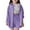 1-Purple1227, variant on Tiijoy Little Girl's Outfits Linen Long Sleeve Button Up Shirt Shorts Set, Sizes 5-14