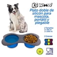 thumbnail image 4 of Platos plegables KE WOOW colapsables para agua y comida comederos de VIAJE para perros gatos y conejos 350 ml agua y 1.4 taza para alimento seco color azul, 4 of 10