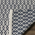 thumbnail image 4 of SAFAVIEH Montauk Nazca Geometric Cotton Runner Rug, Ivory/Navy, 2'3" x 16', 4 of 8