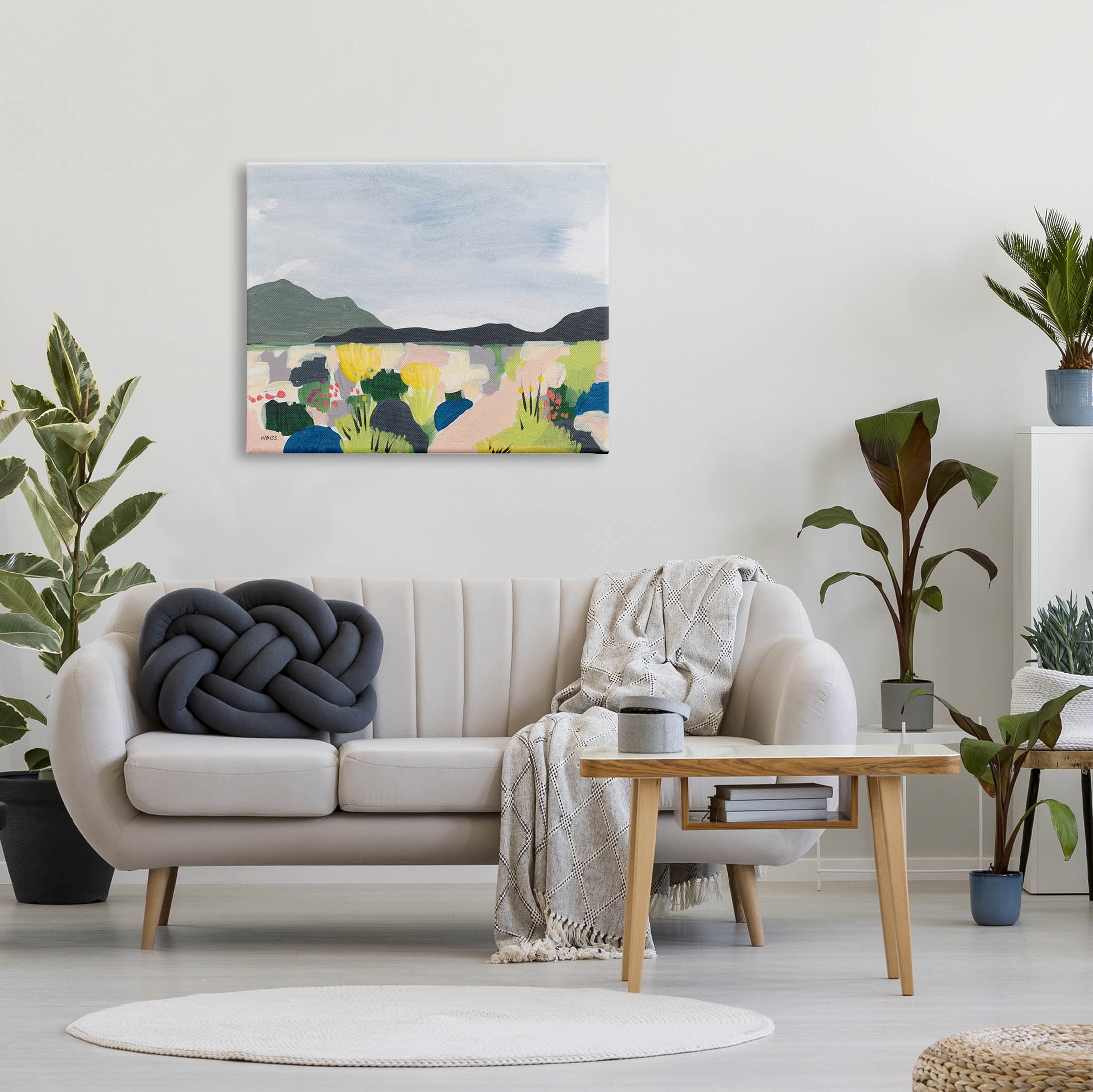 Stupell Industries Wildflower Meadow Scenery Painting Painting Gallery Wrapped Canvas Print Wall Art, Design by Jan Weiss