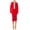 Red, variant on Women's Elegant 2-Piece Suit Set, Open Front Blazer and Pencil Skirt Workwear Outfit