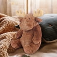 thumbnail image 4 of Plush Toy, Moose, Antlers, 14 In, Brown Fabric, Plush Fabric, Stuffed Animal, Soft Doll, Toddler Toy, Toddler,forKids, Gift, Doll, 1 Pc, 4 of 5