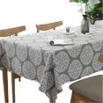 thumbnail image 1 of Tablecloth Grey Retro Table Cloth Rectangular Tablecloths Cotton Linen Table Cover Suitable for Home Kitchen Decoration,Various Sizes (Retro Printing, 1 of 4