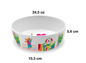 Vibrant Life Melamine Assorted Colors Dog Bowl, Medium, 24.5 oz