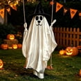 thumbnail image 6 of 53.15 Inch Halloween Swing Ghost Hanging Ornament,Ghost On Swing Figurine, Front Door Hanging Ghost, Large Swinging Ghost Outdoor Decor for Halloween Yard Porch Home Party Decorations, 6 of 7