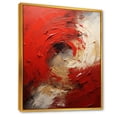 thumbnail image 2 of Designart "Spiraling Red And Gold Whimsical Whirl I" Abstract Spirals Floater Framed Wall Art Prints, 2 of 5