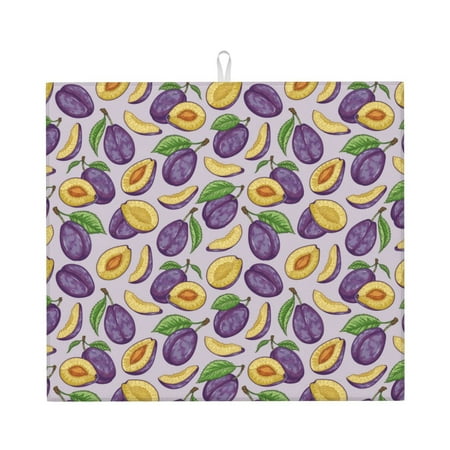 

Matuu Plum for Dish Drying Mat for Kitchen Counter for Kitchen and Dining Kitchen Counter Accessories 16 x18