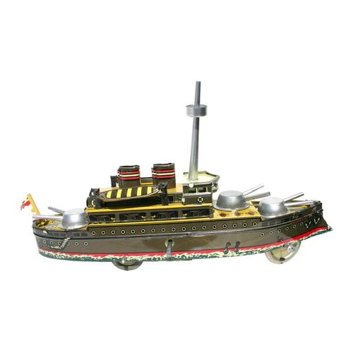 tin toy battleship
