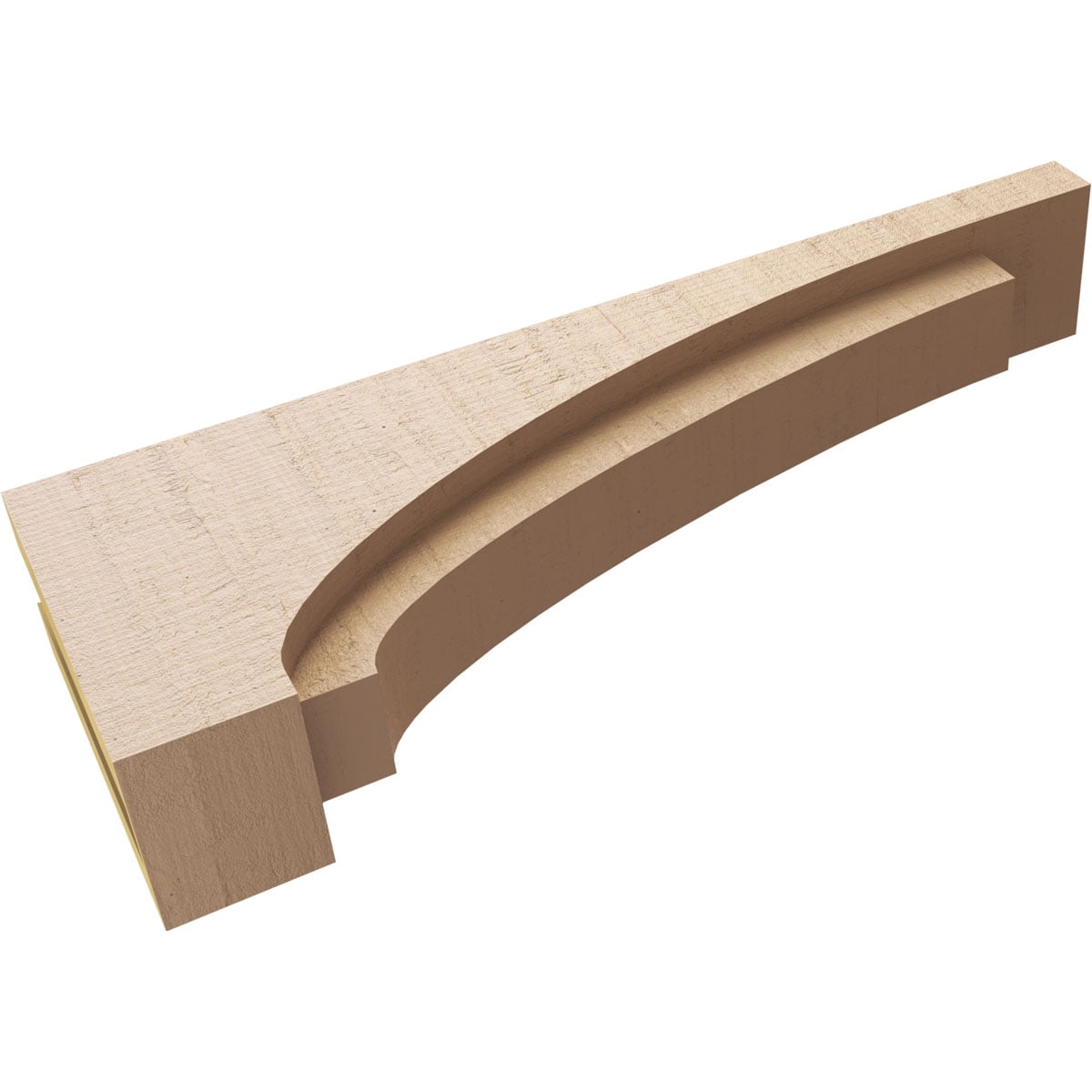 5"W x 30"D x 10"H Thin Rivera Rough Cedar Woodgrain TimberThane Corbel, Primed Tan