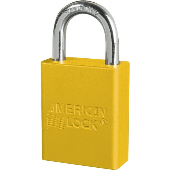 Anodized Padlock, Safety Padlock, Keyed Different, Aluminum, 1-1/2" Width Each