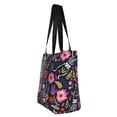 thumbnail image 2 of Vsdgher Dancing Skeletons Floral Garden print Reusable Shopping Grocery Bags for Women Shopping with Pouch Foldable Pouch Lightweight Polyester Fabric, 2 of 6