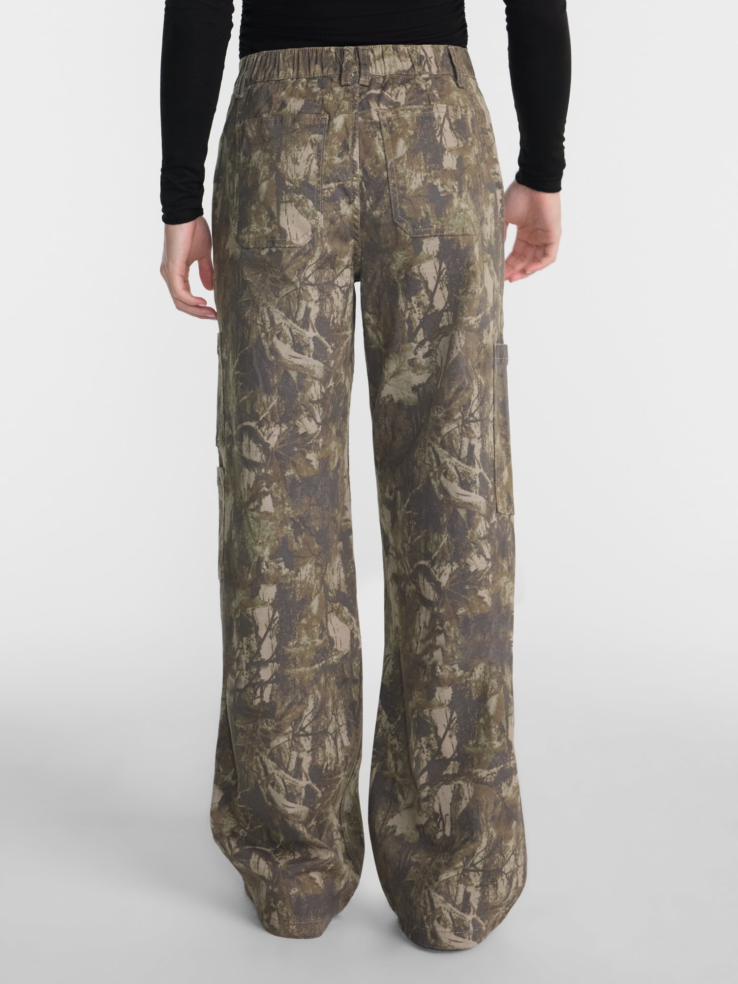 No Boundaries Wide Leg Cargo Pants, 33.5'' Inseam, Women's and Women's Plus XXS-4X