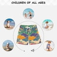thumbnail image 6 of FORMRS Boys Swim Trunks Quick Dry Mesh Liner Boardshorts Sizes XS-XL, Beige Floral Wave, 6 of 7