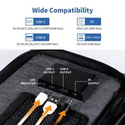 BigBlue 36W Solar Phone Charger with DC(20V/1.8A), PD 20W USB-C and Fast Charge USB-A, IP54 Waterproof, Portable SunPower Solar Panel for Camping