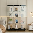 thumbnail image 4 of Newboti Furniture Glass Display Cabinet with 4 Shelves Extra Large, Curio Cabinets for Living Room, Bedroom, Office, Black Floor Standing Glass Bookshelf, Quick Installation 03858, 4 of 13
