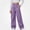Purple, variant on SGFCWSX Girls Cargo Pants, Wide Leg Elastic Waist Loose Fit Trousers with Pockets for Daily Street Style Khaki Size 12