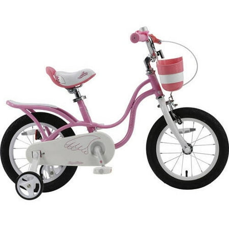RoyalBaby 2017 newly-developed Little Swan Girl's Bike with basket, 14 inch with training wheels, gifts for kids