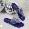 thumbnail image 6 of Eltusu Women Flip Flops Sandals, Non-Slip Open Toe Comfort Comfort Summer Beach Shoes Blue Size 7, 6 of 8