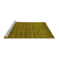 thumbnail image 2 of Ahgly Company Machine Washable Indoor Square Abstract Yellow Contemporary Area Rugs, 4' Square, 2 of 4
