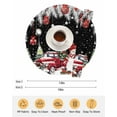 thumbnail image 6 of 15 Inch Round Placemats Set of 6, Black Christmas Non Slip Heat Insulation PP Table Mats, Xmas Snowman Truck Tree Balls Washable Place Mats for Kitchen Dining Party Table Decor, 6 of 7