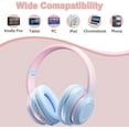 thumbnail image 5 of Bluetooth Kids Headphones, Wireless Kids Headphones Over Ear with Microphones,Stereo Sound,8H Playtime, Foldable&Adjustable Children Headphone,Blue, 5 of 5