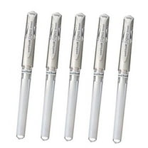 Uni-Ball Signo Broad Point Gel Impact Pen White Ink-1.0mm Value Set of 5
