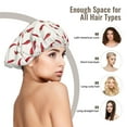 thumbnail image 6 of red Chili Pepper Silk Bonnet for Sleeping Women Men, Adjustable Elastic Satin Bonnet Bonnet for Sleeping, Soft Similar Silk Curly Cuteness Hair Bonnet for Sleeping, 6 of 7