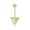 Gold, variant on AVORA 10K Yellow Gold Simulated Diamond CZ Triangle Belly Button Ring Body Jewelry (14 Gauge)