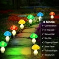 thumbnail image 6 of Syenll 8 pack Mushroom Solar Lights Outdoor, Waterproof LED Solar Garden Light for Yard Patio Lawn Decoration, 6 of 8