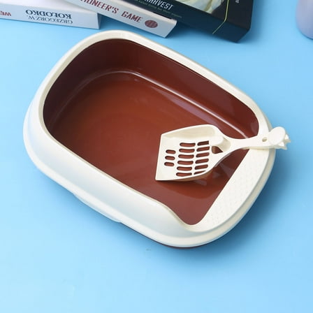 HEANUJJ Small Cat Litter Box with Double Layer Design for Pet Owners in Environment-Friendly Material 1Pack