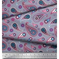 thumbnail image 3 of Soimoi Modal Satin Fabric Artistic Paisley Print Fabric by Yard 42 Inch Wide, 3 of 3