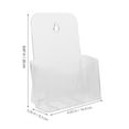 thumbnail image 2 of Masteelf Brochure Display Stand Clear Acrylic Brochure Holder Transparent Magazine Holder Flyer Display Stand A5 Literature Holder for Wall Mount Use, 2 of 8