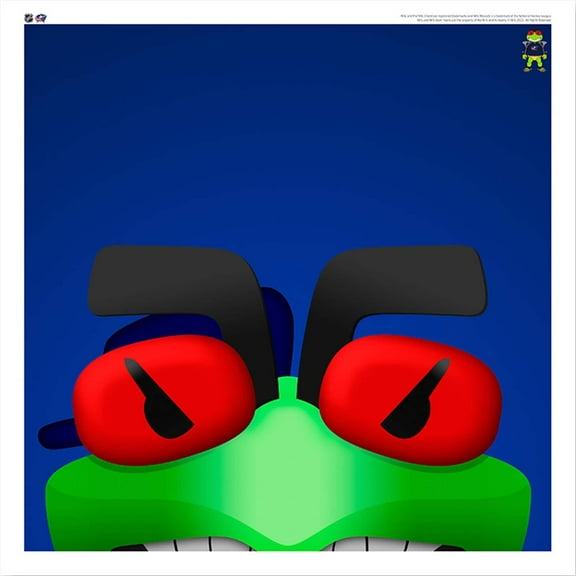 Stinger Columbus Blue Jackets 12'' x 12'' Minimalist Mascot Poster Print