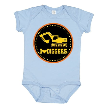 

Inktastic Digger Construction Truck Boys Gift Baby Boy Bodysuit