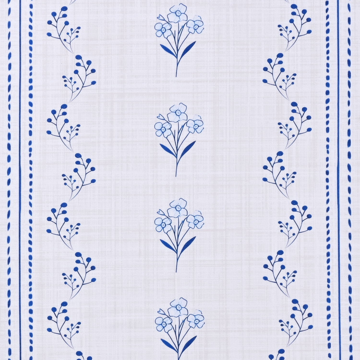 Invoibler Floral Print Curtain Panels, Light Filtering Window Drapes for Bedroom and Living Room, Blue, 52" W x 63" L, Set of 2