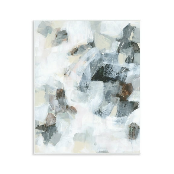 Stupell Industries Soft Grey Composition Abstract Painting Unframed Art Print Wall Art, 11 x 14