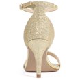 thumbnail image 3 of BLISSFUL STEP Women's Open Toe Glitter Ankle Strap Stiletto Heel Sandals, 3 of 7