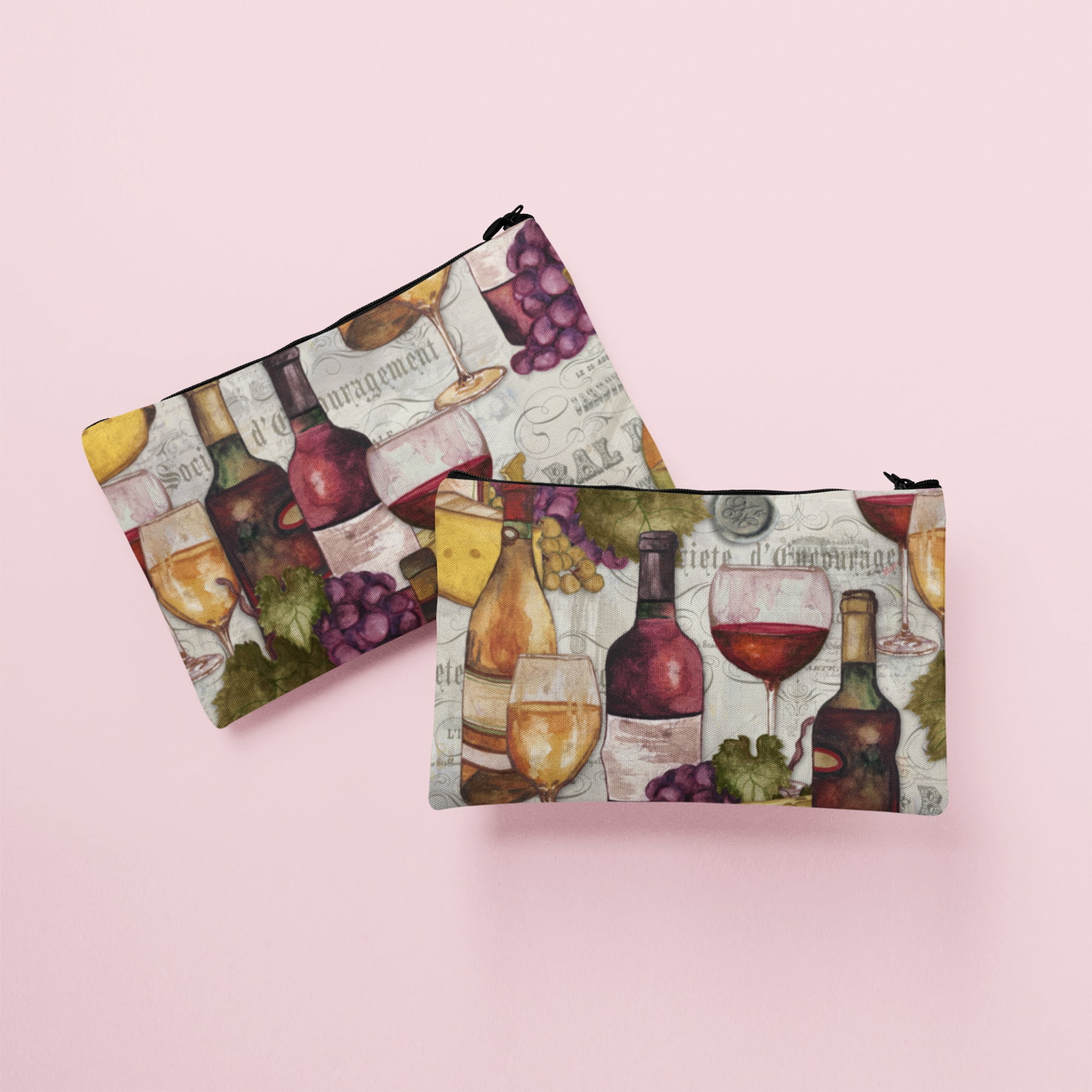 (2 pack) 1 Yard 100% Cotton Gotta Love Wine, Multi-color, 44" Wide for Quilting & Sewing by David Textiles