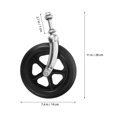 thumbnail image 2 of Tineasur Ensemble de Roulements de Roue avant pour Roues de Fauteuil Roulant avec Support de Fourche Noir, 2 of 8