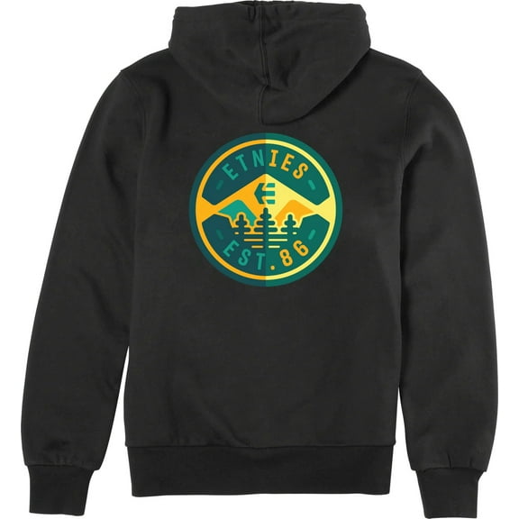 Etnies Men's 3 Pines Pullover Hoodie Sweatshirt (XX-Large, Black)