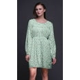 thumbnail image 3 of Bimba Green Roses & Ranunculus Floral Button Down Midi Shift Dress Women Shirt Summer Causal Tunic-XX-Large, 3 of 7