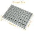 thumbnail image 2 of Unique Bargains 30 Grid Jewelry Tray Stackable Tray Showcase for Rings Earrings Necklace Bracelet Pendants Gray, 2 of 8