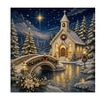 thumbnail image 4 of Christmas Snowy Church Diamond Painting Kit for Adult Beginners 20x20cm Full Round Resin Rhinestone Bead Art with Inner Frame Backboard Starry Winter Forest River Scene Wall Decor Xmas Gift, 4 of 6