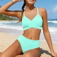 thumbnail image 5 of Purcolt Girls High Waisted Bikini Sets Two Piece Swimwear Front Criss Cross Tummy Control Swimsuit Bathing Suit for Girl 5-16Y, 5 of 9