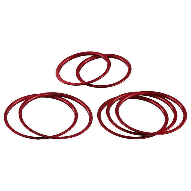 7Pcs Red Exterior A/C Air Vent Outlet Ring Cover Trim for Mercedes