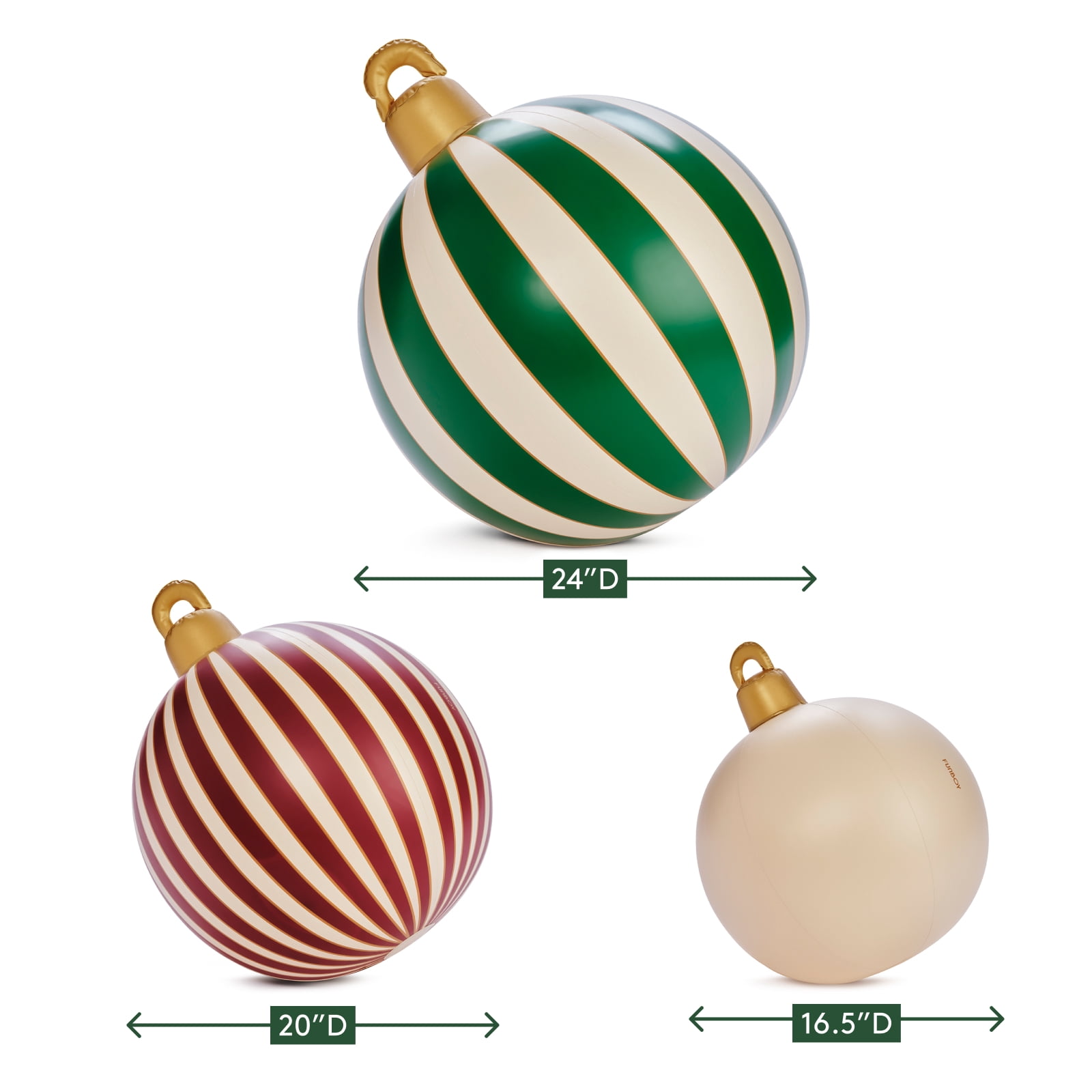FB 3PK STRIPE ORN