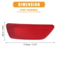 thumbnail image 3 of 1 Pair Front Bumper Reflector Side Marker for Jeep Grand Cherokee 11-20 Compass 11-16 for Dodge Journey 11-17 Red, 3 of 6