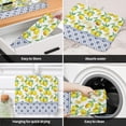 thumbnail image 6 of Summer Fresh Lemon Dish Drying Mats for Kitchen Counter Indigo Blue Tile Pattern Microfiber Absorbent Dish Drainer/Rack Mat Reversible Hangding Quick Drying kitchen Mat, 18x24inch Machine Washable, 6 of 6