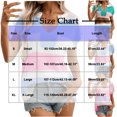 thumbnail image 4 of Annhoo Summer Tops for Women Short Sleeve Cotton V Neck Blouse Basic Color Block Beach Vacation Tunic Clothes, 4 of 4
